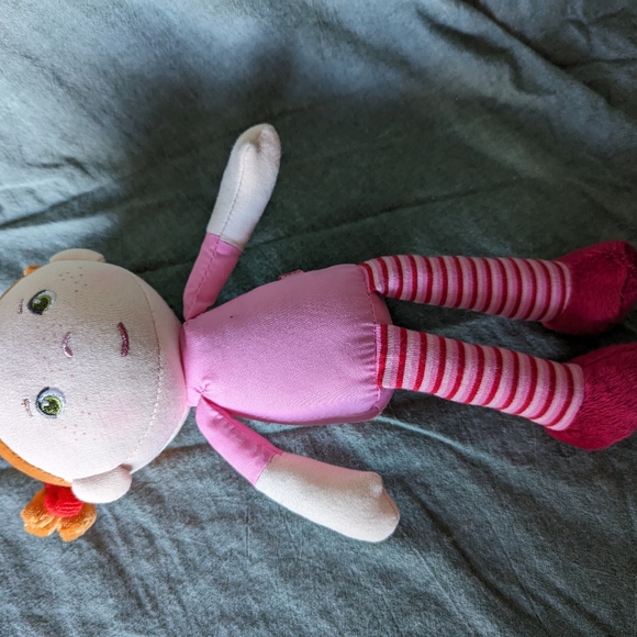 Haba Snug Up Roya Doll Red Head Freckles Rag Cloth Light Skin green eye Girl 11" - Picture 6 of 14
